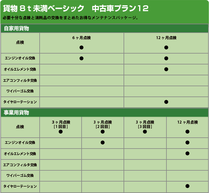 Cargo basic usedplan12