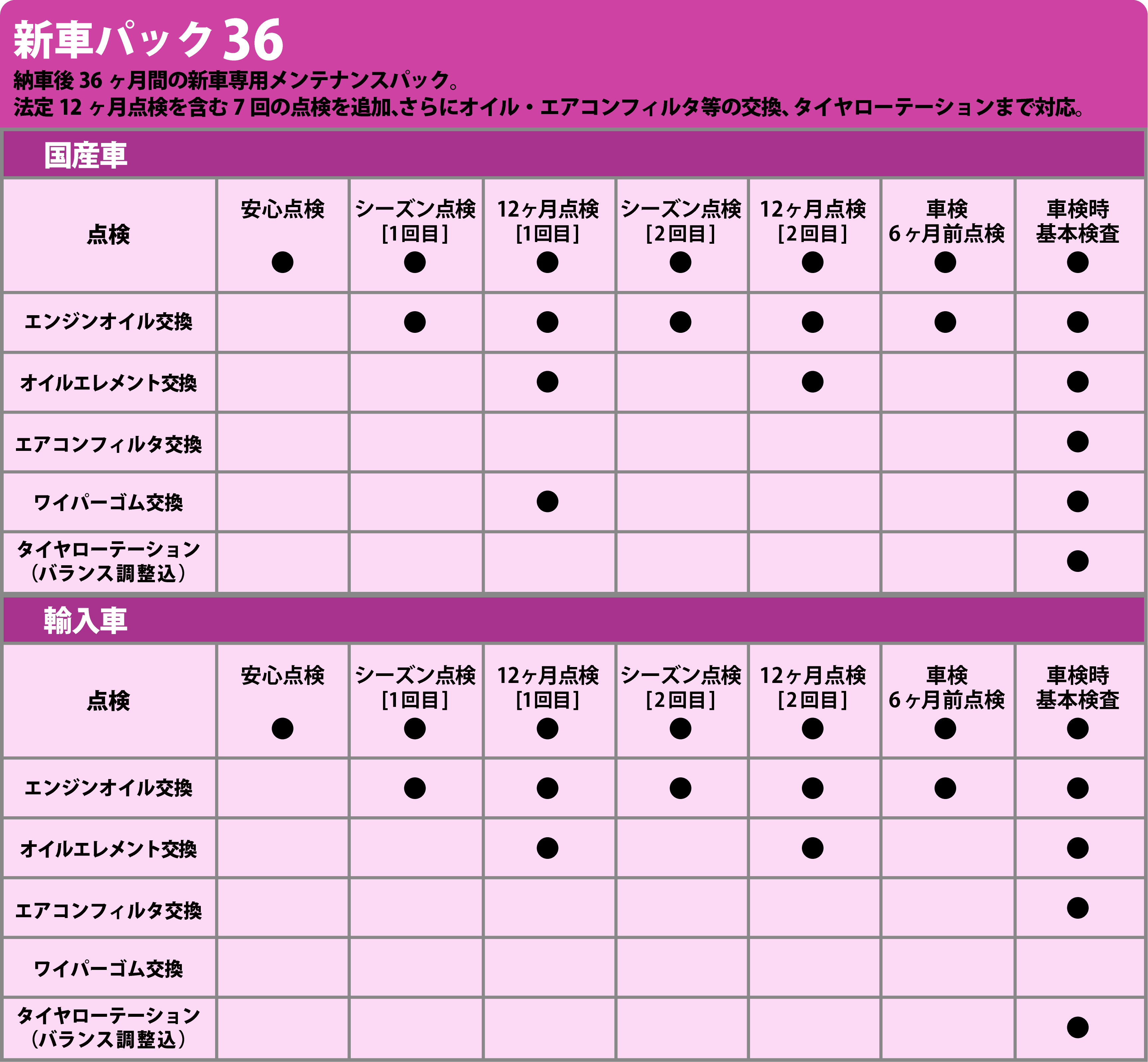 カーチスのメンテナンスパック