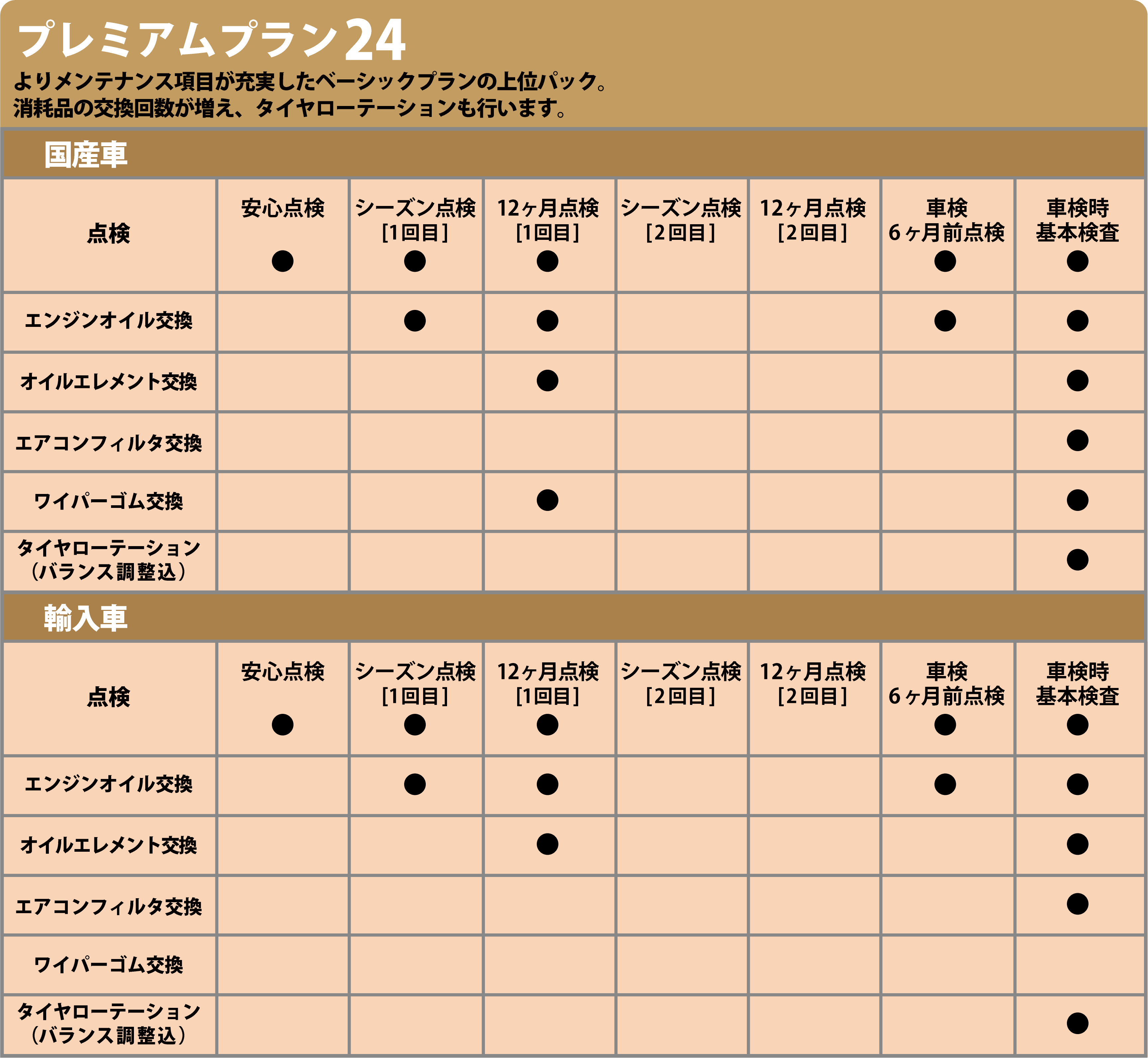 カーチスのメンテナンスパック